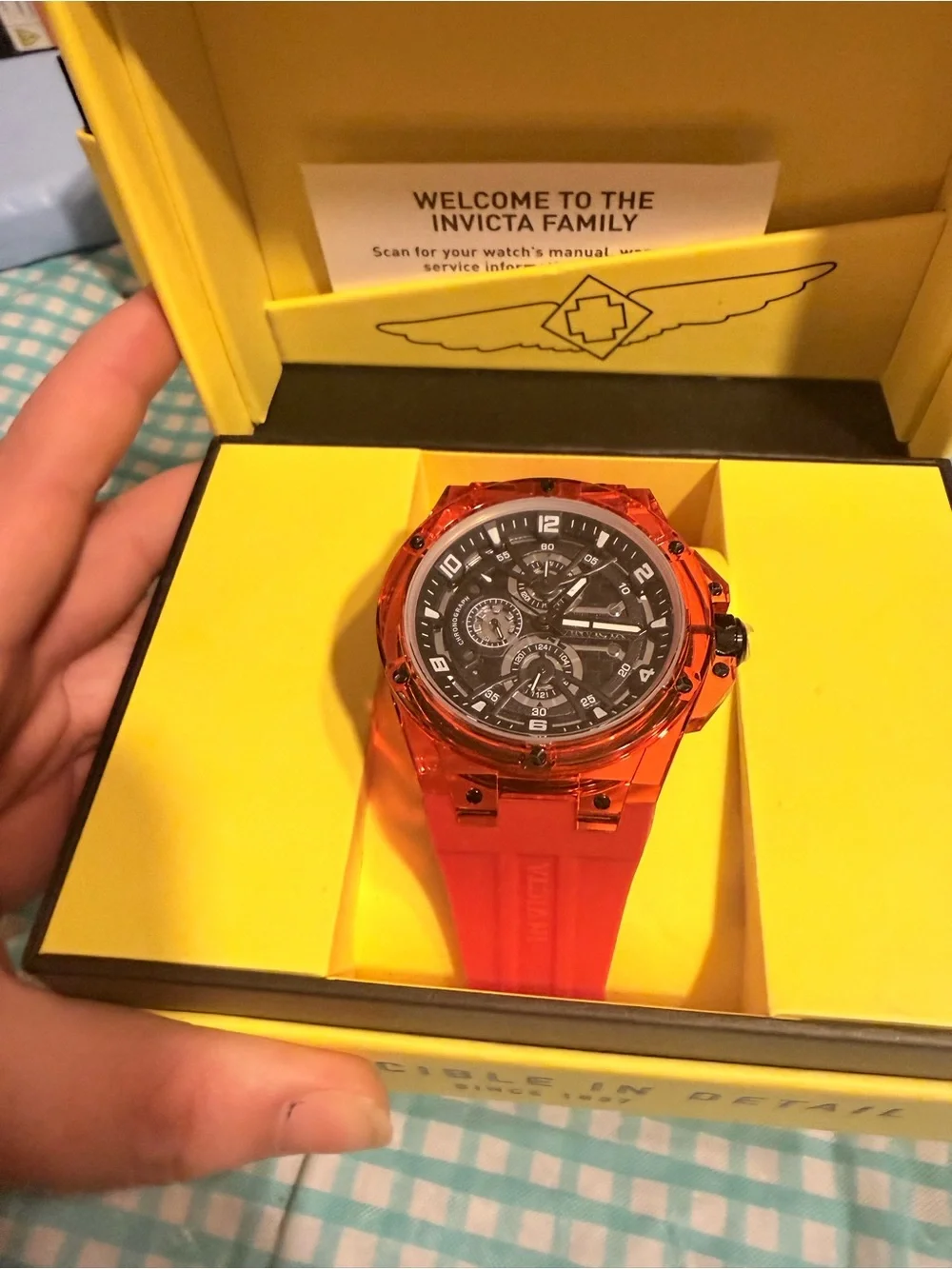 Invicta Racing Saphirex Men's Watch - 46mm. Red (48810)